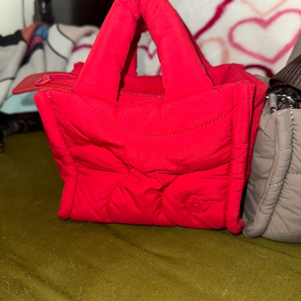 Vibrant Red Mini Quilted Bag